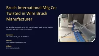 Twisted in Wire Brush Manufacturer, Best Twisted in Wire Brush Manufacturer