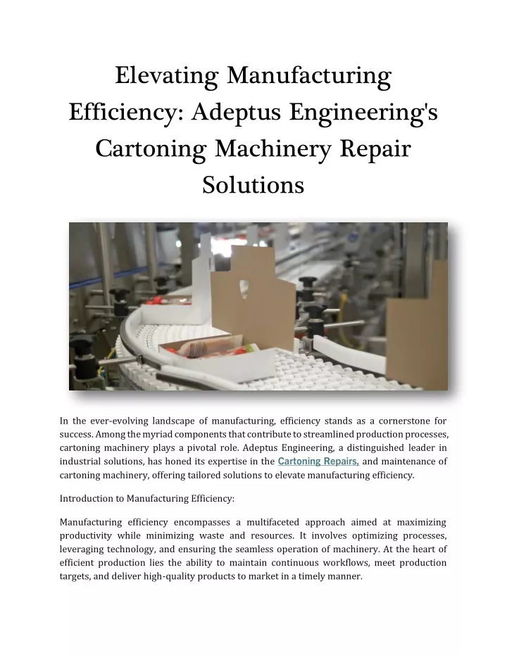 elevating manufacturing efficiency adeptus