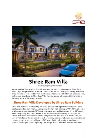 Shree Ram Villa