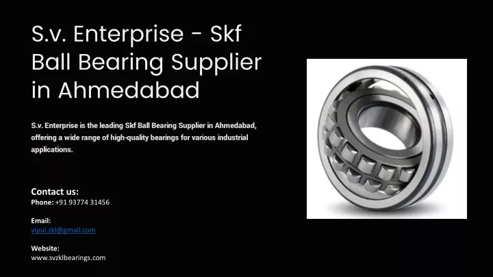 s v enterprise skf ball bearing supplier