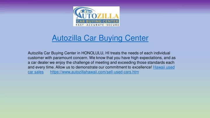 autozilla car buying center