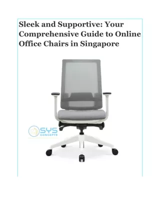 Sleek and Supportive: Your Comprehensive Guide to Online Office Chairs