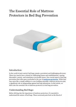 The Essential Role of Mattress Protectors in Bed Bug Prevention