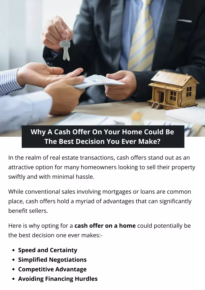 why a cash offer on your home could be the best