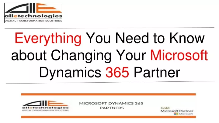 everything you need to know about changing your microsoft dynamics 365 partner