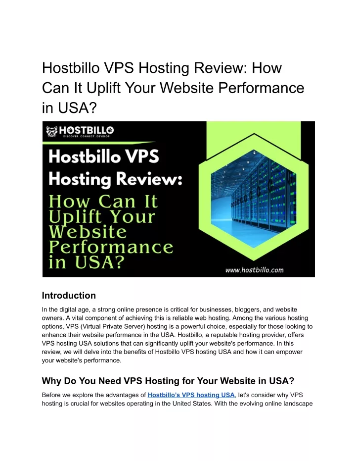 hostbillo vps hosting review how can it uplift