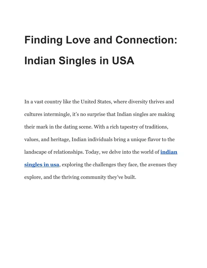 finding love and connection