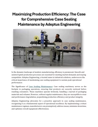 maximizing production efficiency the case