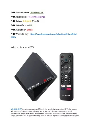UltraLink 4K TV