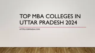 Top MBA Colleges in Uttar Pradesh 2024