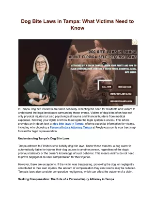 Dog Bite Laws in Tampa_ What Victims Need to Know