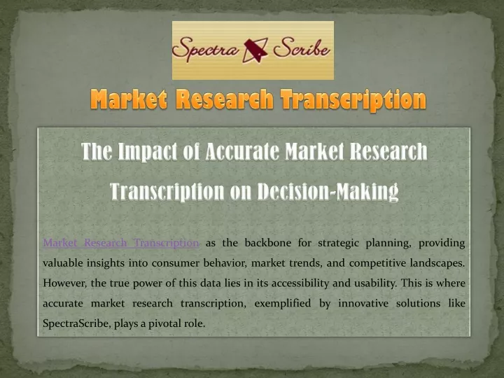 market research transcription