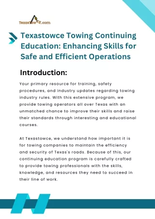 Texastowce towing continuing education (1)