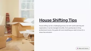 Expert House Shifting Tips for a Smooth Move