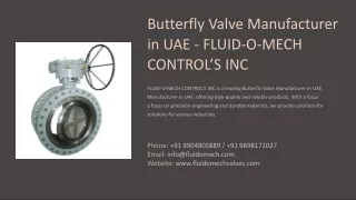 Butterfly Valve Manufacturer in UAE, Best Butterfly Valve Manufacturer in UAE
