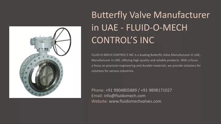 butterfly valve manufacturer in uae fluid o mech