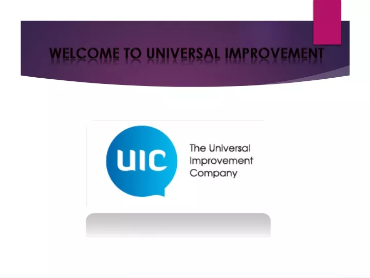 welcome to universal improvement