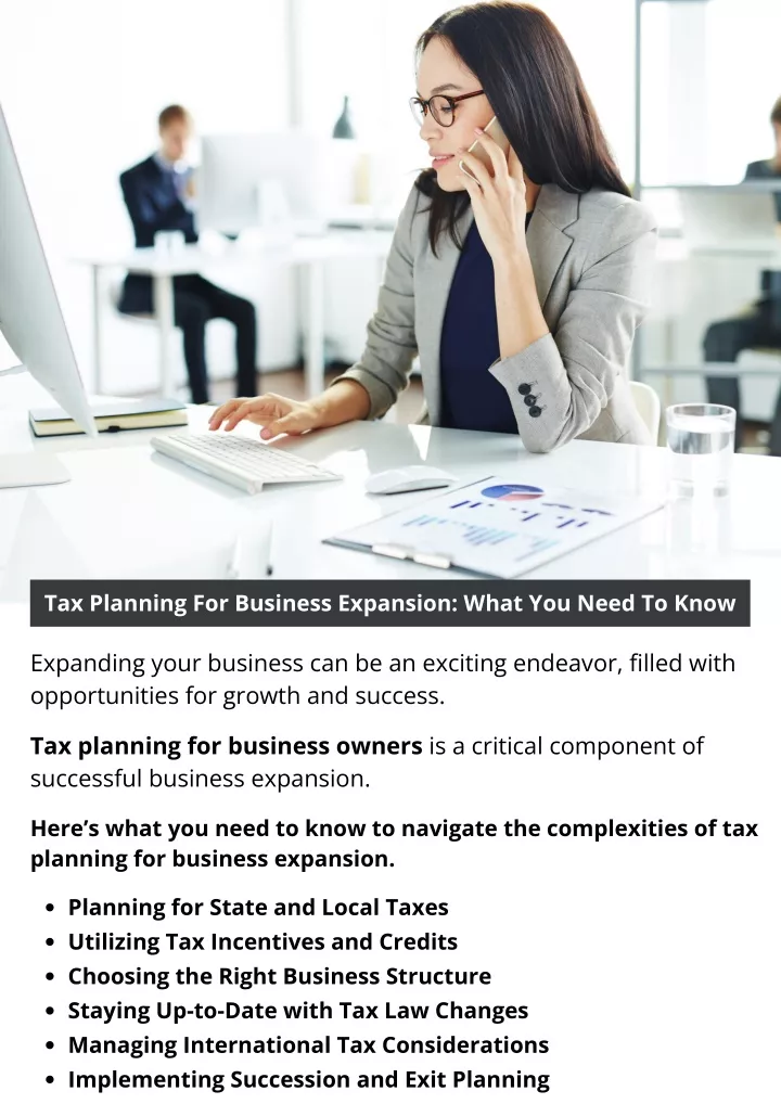 tax planning for business expansion what you need
