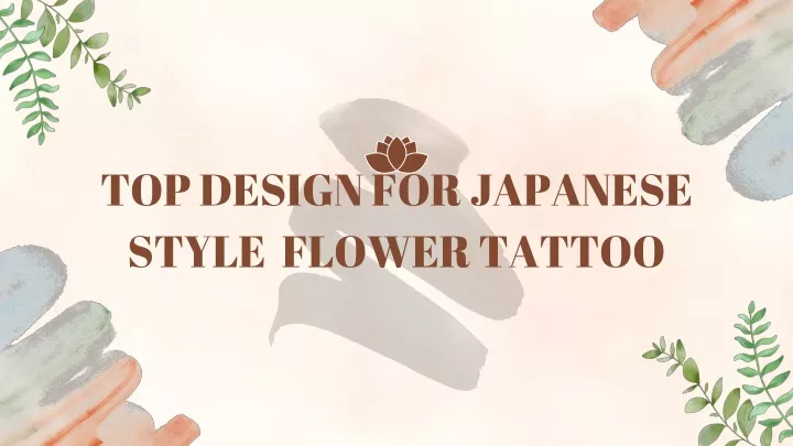 top design for japanese style flower tattoo