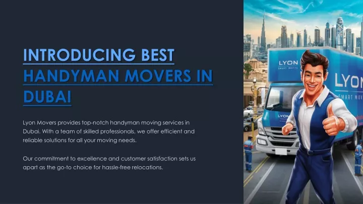 introducing best handyman movers in dubai