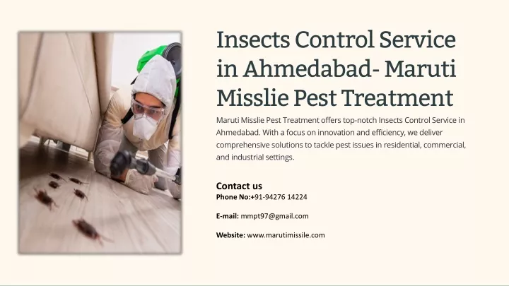 insects control service in ahmedabad maruti