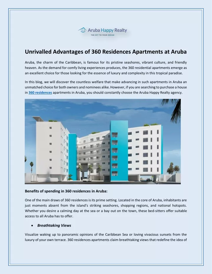 unrivalled advantages of 360 residences