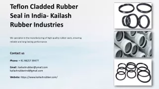 Teflon Cladded Rubber Seal in India, Teflon Cladded Rubber Seal Manufacturer in