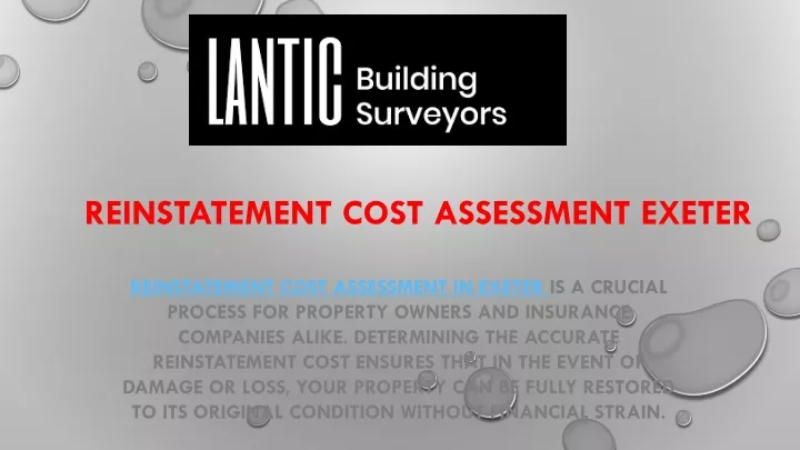 reinstatement cost assessment exeter