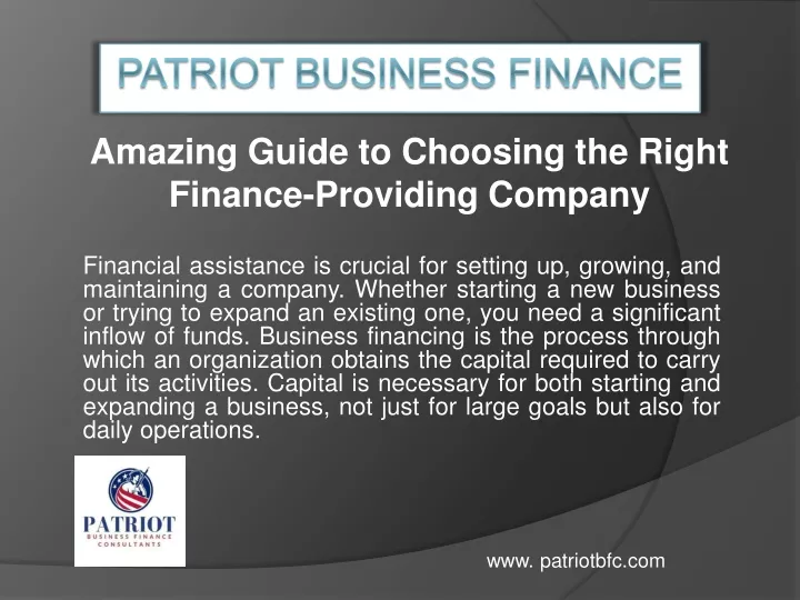 patriot business finance