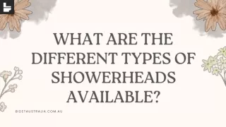What are the different types of showerheads available