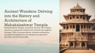 Ancient Wonders: Delving into the History & Architecture of Mahakaleshwar Temple
