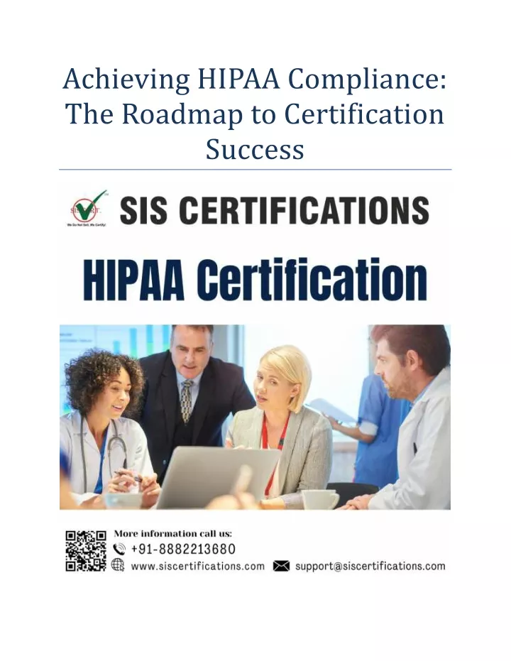 achieving hipaa compliance the roadmap