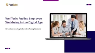 WellTech - Fueling Employee Well-being in the Digital Age