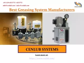 Best Greasing System Manufacturers For Your Industry