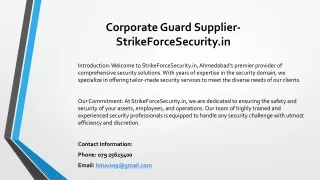 Corporate Guard Supplier, Best Corporate Guard Supplier