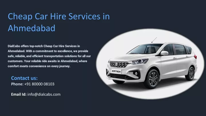 cheap car hire services in ahmedabad