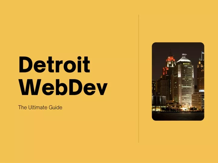 detroit webdev