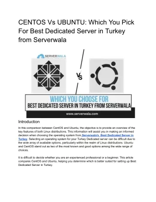 CENTOS Vs UBUNTU_ Which You Pick For Best Dedicated Server in Turkey from Serverwala