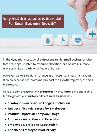 Why Health Insurance Is Essential For Small Business Growth?