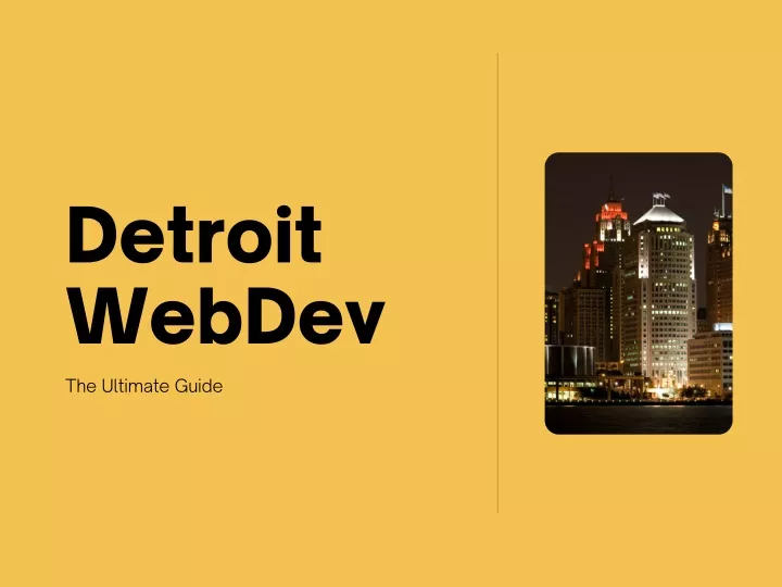 detroit webdev