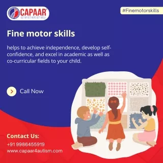 Fine motor skills for children with autism | Autism Centre in Bangalore | CAPAAR