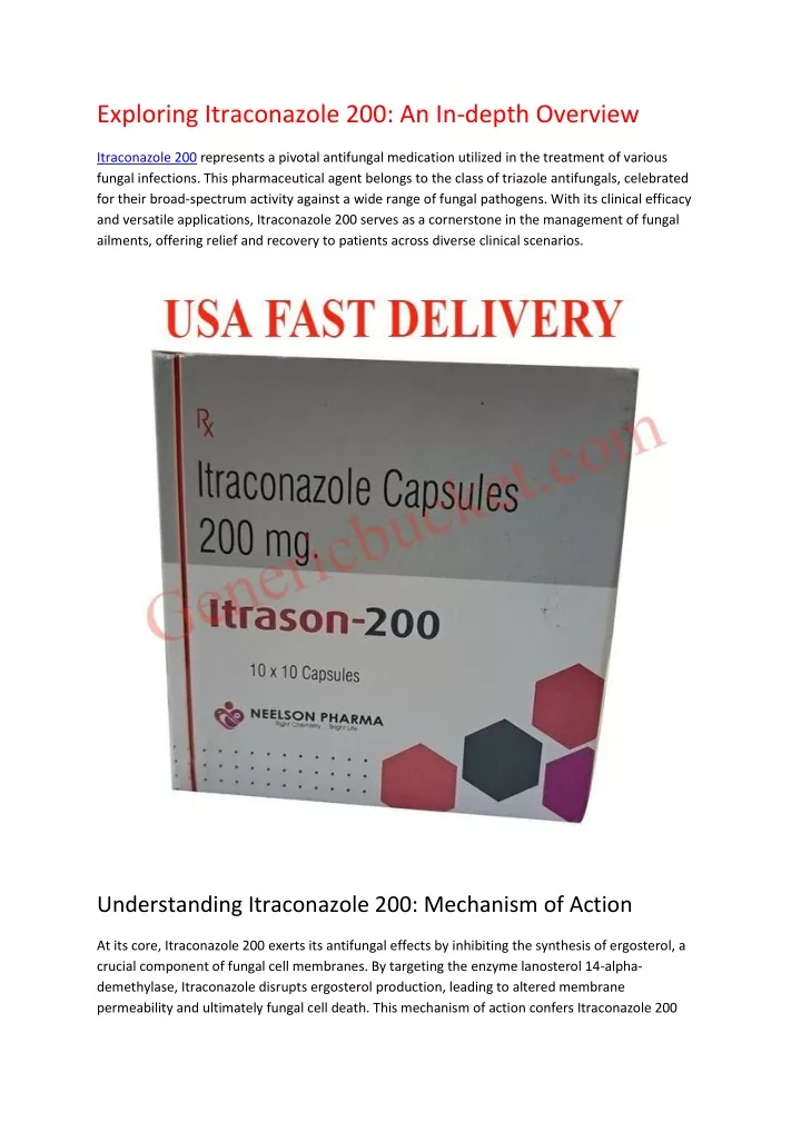 exploring itraconazole 200 an in depth overview