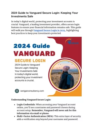 2024 Guide to Vanguard Secure Login_ Keeping Your Investments Safe