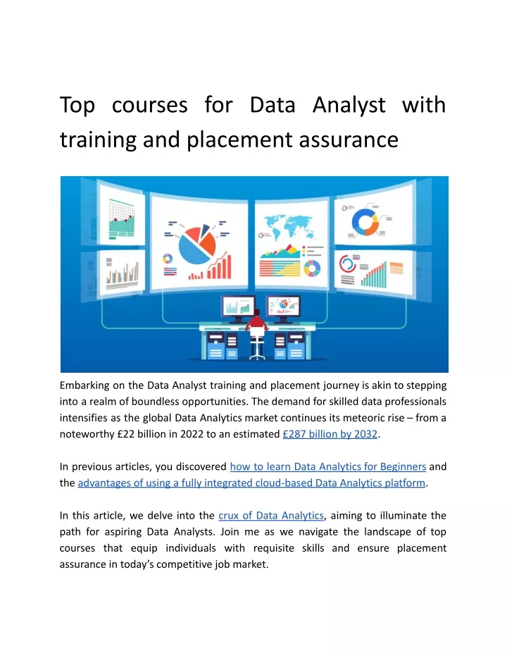 top courses for data analyst with training