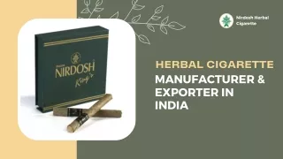 Herbal Cigarette Manufacturer & Exporter in India