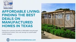Affordable Living Finding the Best Deals on Manufactured Homes for sale in Texas