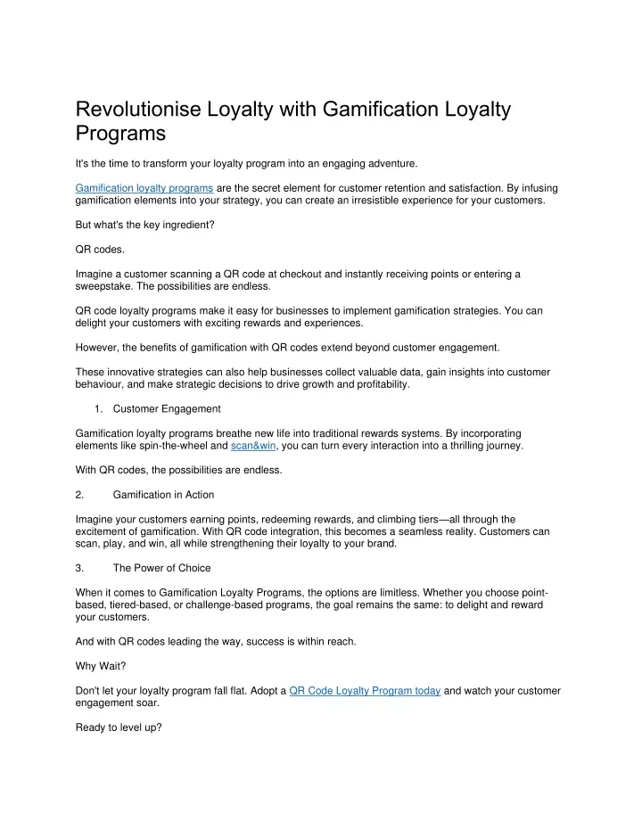 revolutionise loyalty with gamification loyalty