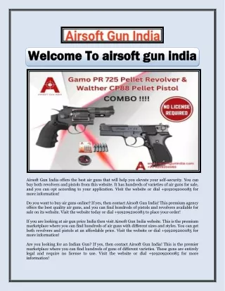 Welcome To airsoft gun india