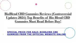 BioBlend CBD Gummies Reviews