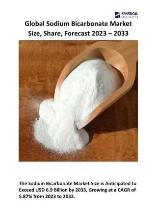 global sodium bicarbonate market size share